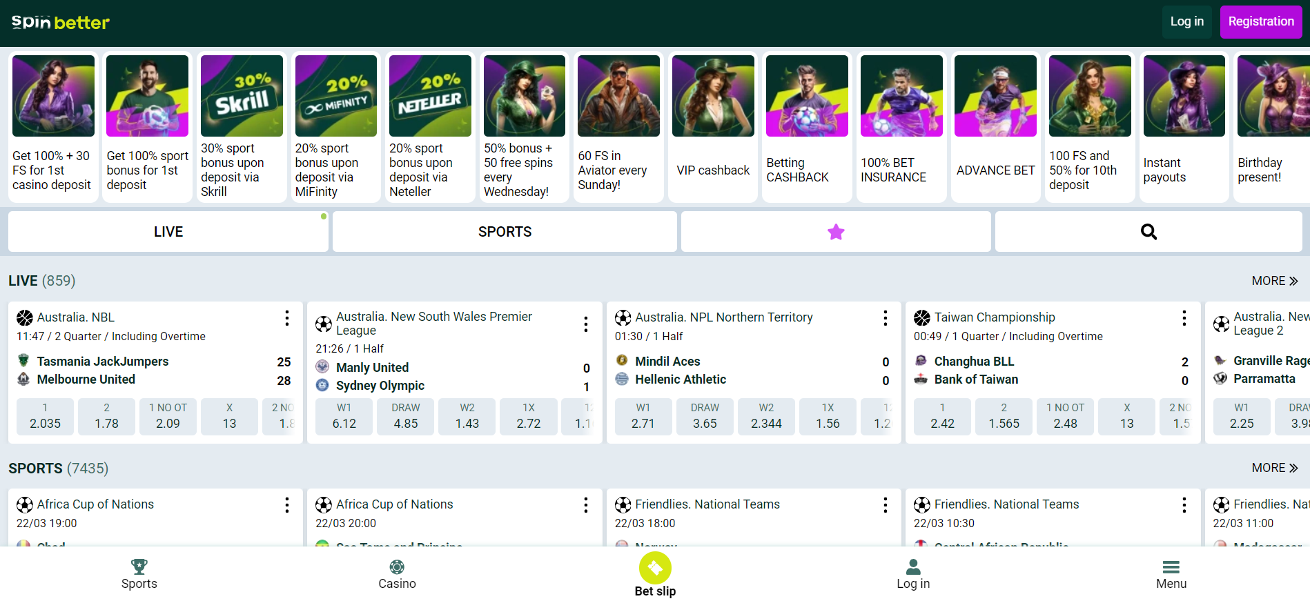 SpinBetter_ Best online sports betting! Play, win, and enjoy the thrill with us! - Google Chrome 2024-03-22 11.01.09