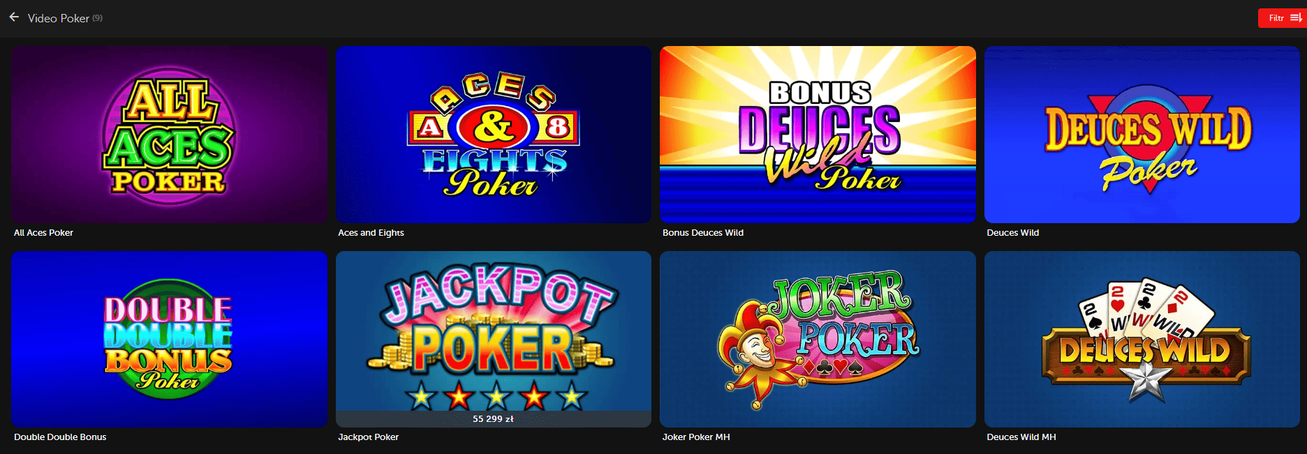 Automaty pokerowe w kasynie Betsafe