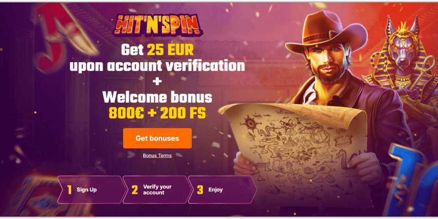 darmowe pieniądze za rejestrację w HitnSpin