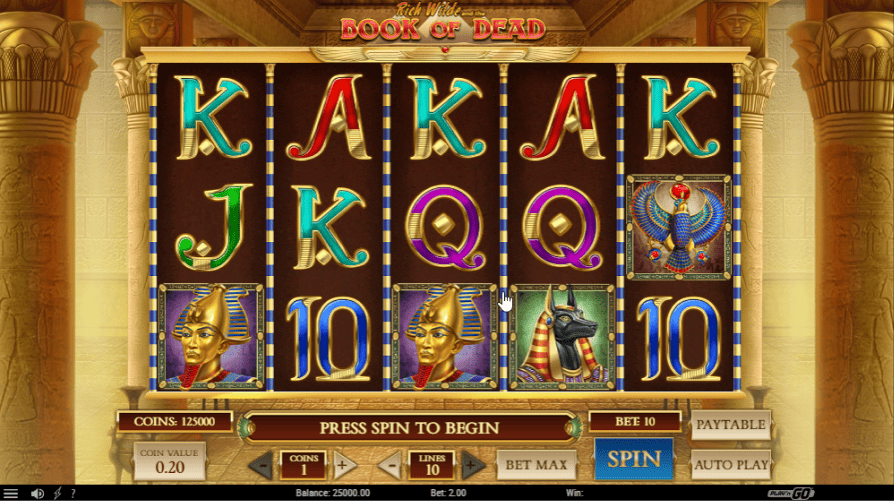 darmowe spiny bez depozytu w book of dead