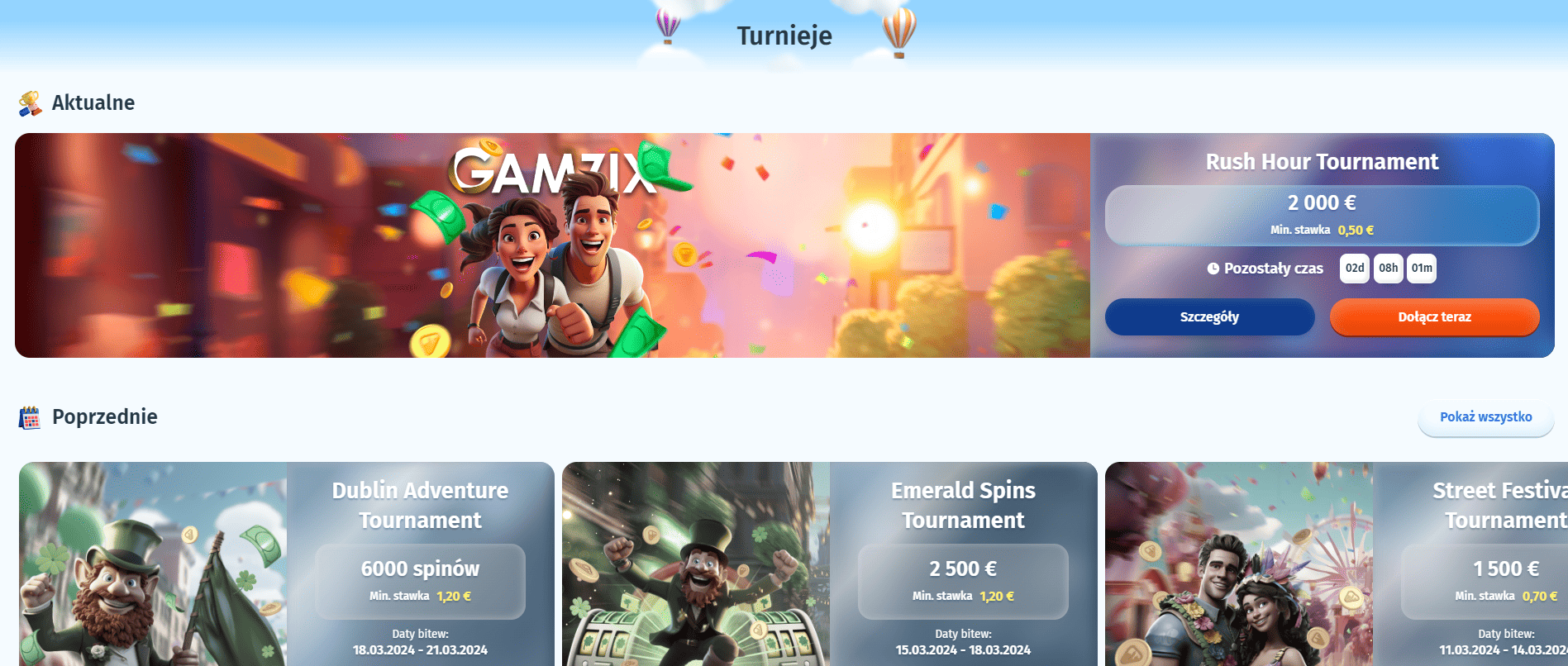 Graj w turniejach w Spin City i wygrywaj nagrody pieniężne