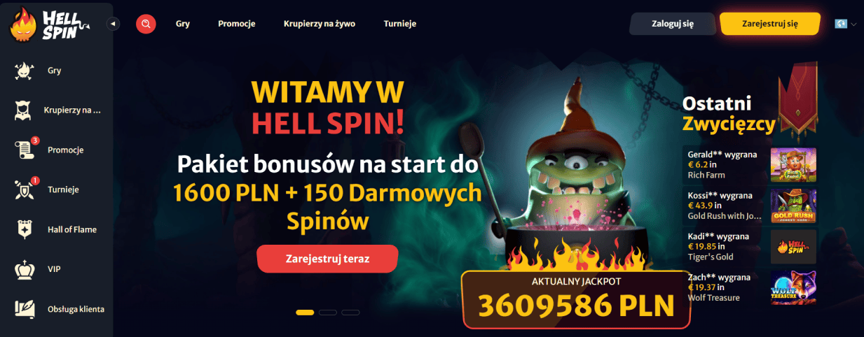 hellspin casino z minimalnym depozytem 10 zł