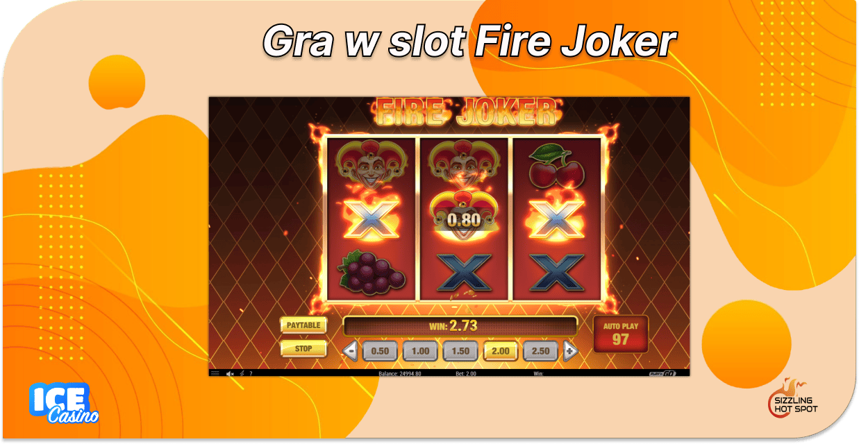 ice casino 70 free spins za depozyt 15 euro w fire joker