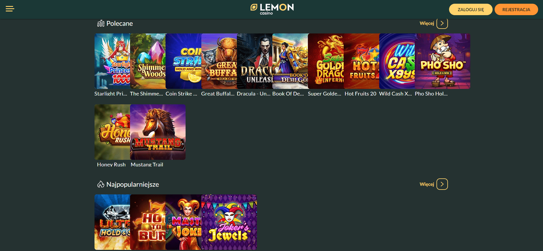 Lemon Casino - Kasyno Online Oficjalna Strona