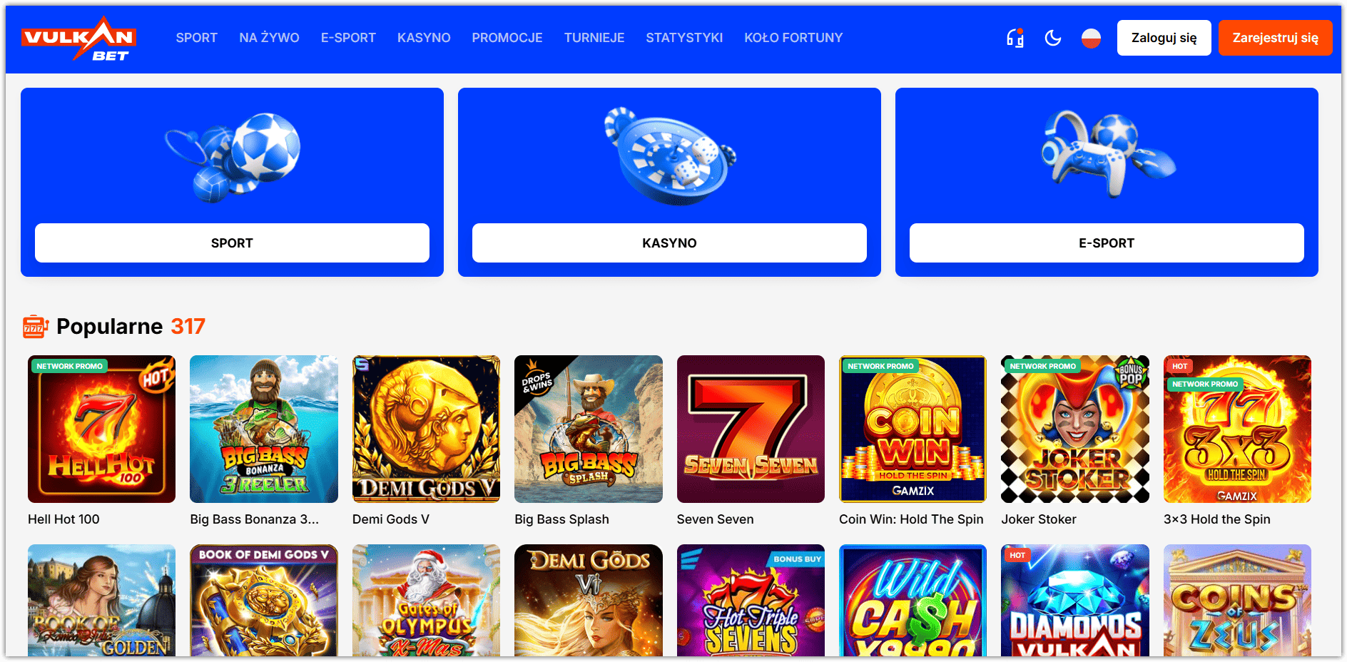 Licencjonowane kasyno Vulcan Bet