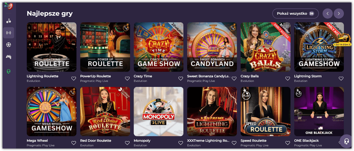 Najlepsze gry kasynowe na żywo w Coolzino 