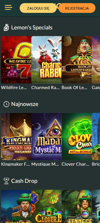 Popularne automaty do gry w Lemon Casino