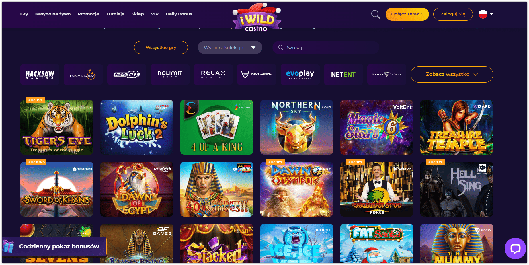 Sloty do gry w kasynie iWild