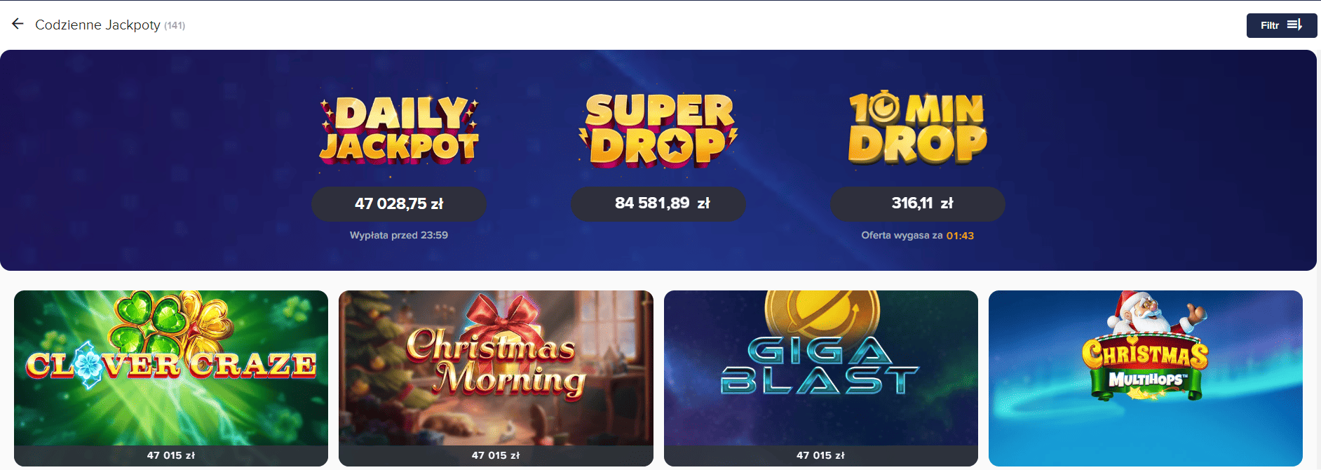 Sprawdź nasze codzienne gry z jackpotem w serwisie CasinoEuro