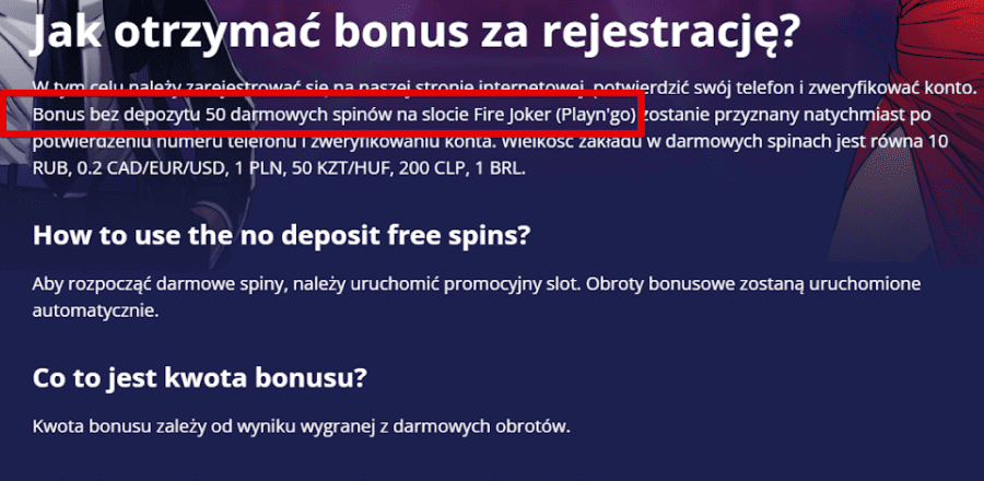 warunki bonusu bez depozytu w vulkan vegas