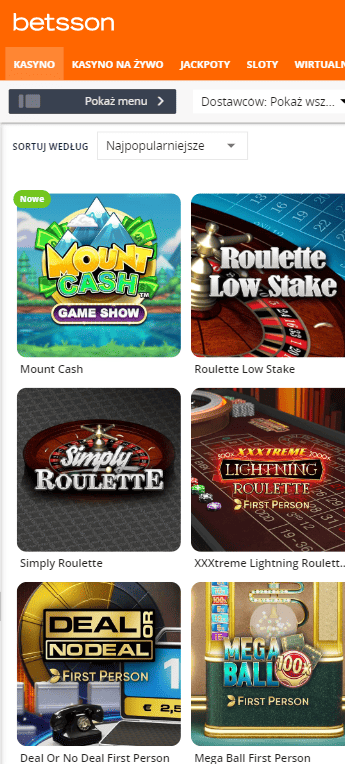 Zagraj w gry stołowe w kasynie online Betsson